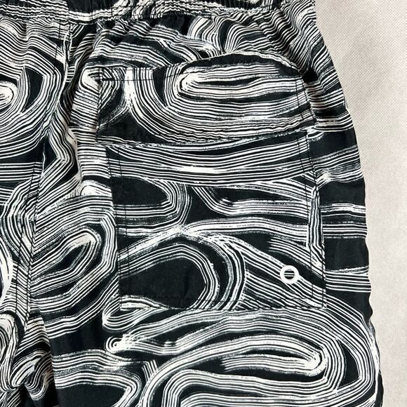 Native Youth Black and White swim Trunks - Picture 4 of 7